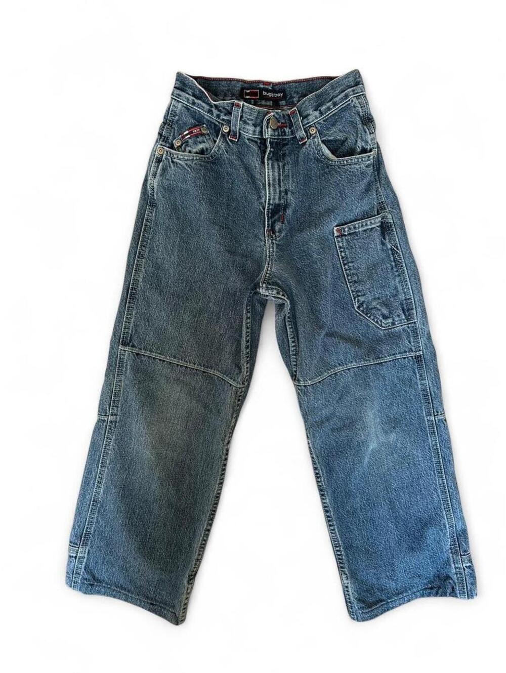 Vintage Bugle Boy Jeans Size 12 Reg Baggy Carpenter Denim Utility Y2K